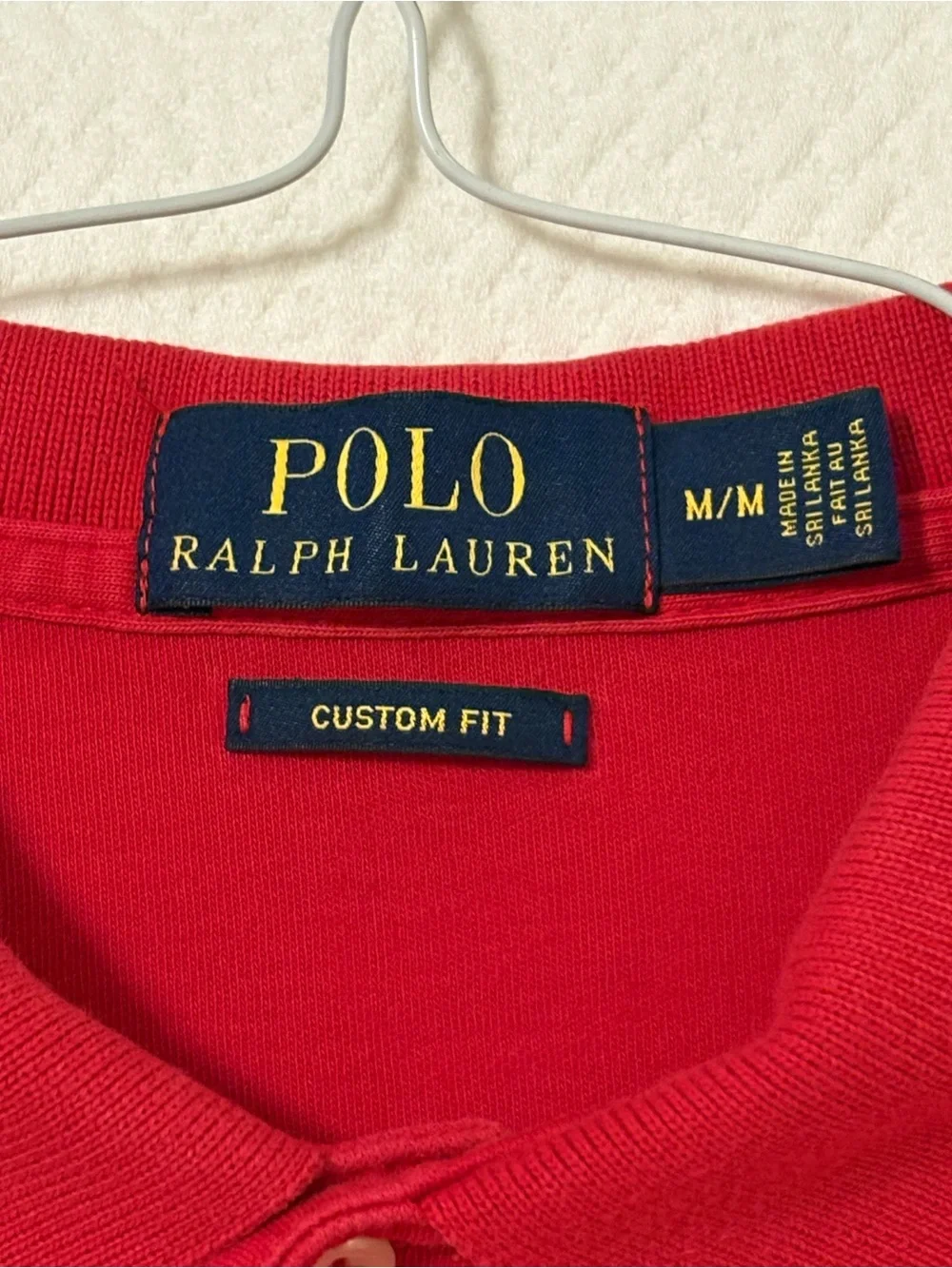 Ralph Lauren Red Polo Shirt with Navy Pony